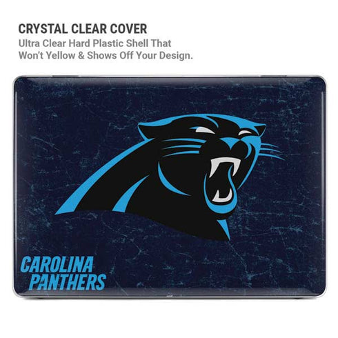 NFL Carolina Panthers Distressed MacBook Pro 16in (2021-25) Case plus Skin