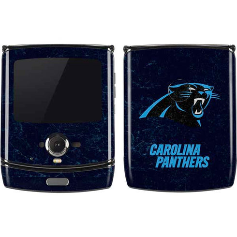 NFL Carolina Panthers Distressed Motorola RAZR Skin