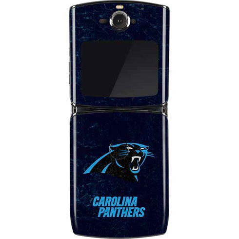NFL Carolina Panthers Distressed Motorola RAZR Skin