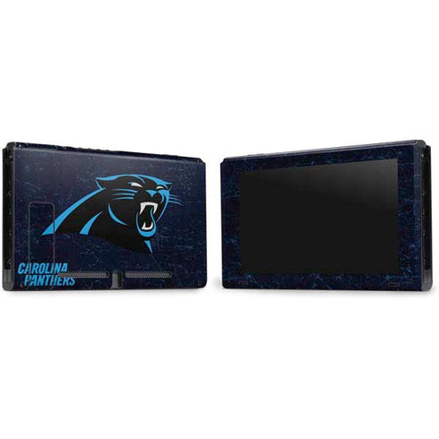 NFL Carolina Panthers Distressed Nintendo Switch Bundle Skin