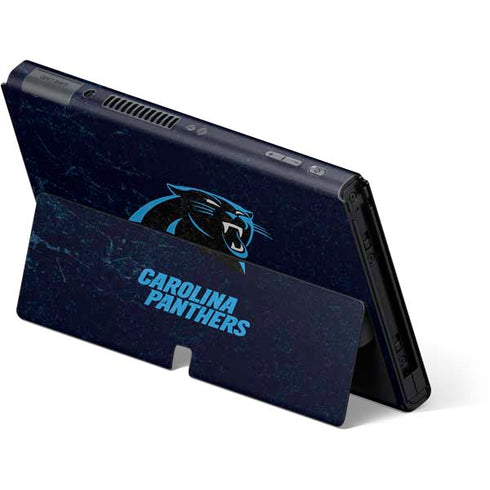 NFL Carolina Panthers Distressed Nintendo Switch OLED (2021) Skin
