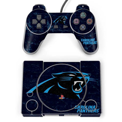 NFL Carolina Panthers Distressed PlayStation Classic Bundle Skin