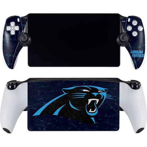 NFL Carolina Panthers Distressed PlayStation Portal Remote Player Skin