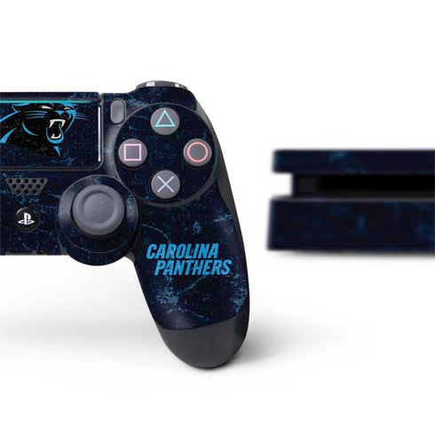 NFL Carolina Panthers Distressed PS4 Slim Bundle Skin