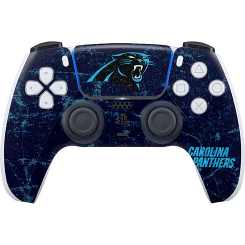 NFL Carolina Panthers Distressed PS5 Controller Skin