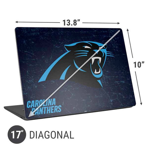 NFL Carolina Panthers Distressed Universal Laptop 17in (13.8 x 10in) Skin