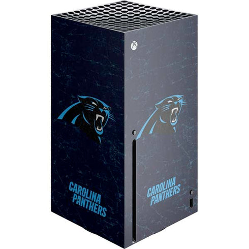 NFL Carolina Panthers Distressed Xbox Series X Console Skin