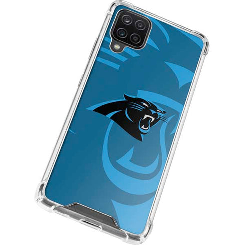 NFL Carolina Panthers Double Vision Galaxy A12 Clear Case