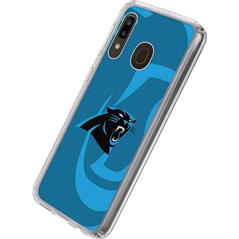 NFL Carolina Panthers Double Vision Galaxy A20 Clear Case