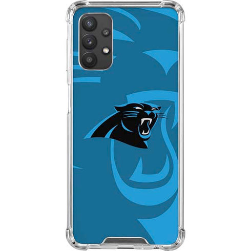 NFL Carolina Panthers Double Vision Galaxy A32 5G Clear Case