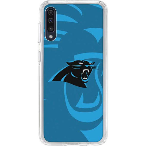 NFL Carolina Panthers Double Vision Galaxy A50 Clear Case