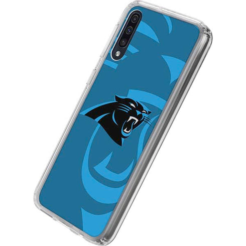 NFL Carolina Panthers Double Vision Galaxy A50 Clear Case