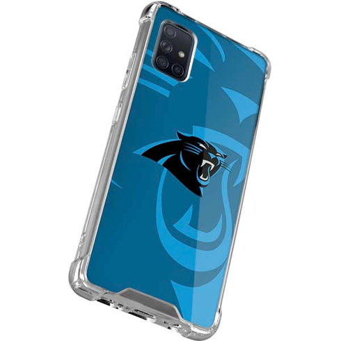 NFL Carolina Panthers Double Vision Galaxy A71 5G Clear Case