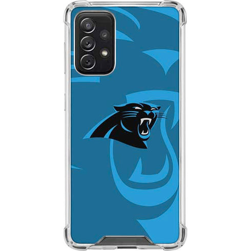 NFL Carolina Panthers Double Vision Galaxy A72 5G Clear Case