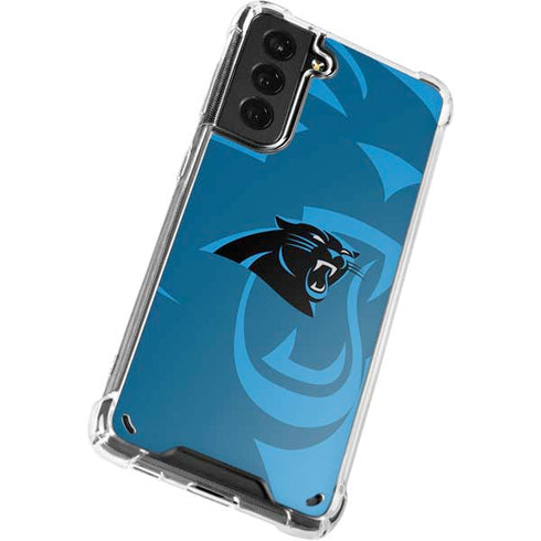 NFL Carolina Panthers Double Vision Galaxy S21 Plus 5G Clear Case