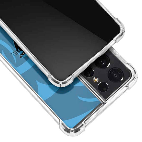 NFL Carolina Panthers Double Vision Galaxy S21 Ultra 5G Clear Case