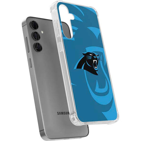 NFL Carolina Panthers Double Vision Galaxy S24 Plus Clear Case
