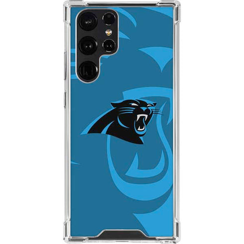 NFL Carolina Panthers Double Vision Galaxy S24 Ultra Clear Case