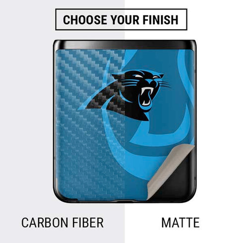 NFL Carolina Panthers Double Vision Galaxy Z Flip Skin