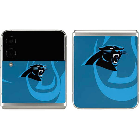 NFL Carolina Panthers Double Vision Galaxy Z Flip3 5G Skin