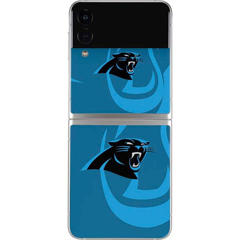 NFL Carolina Panthers Double Vision Galaxy Z Flip3 5G Skin