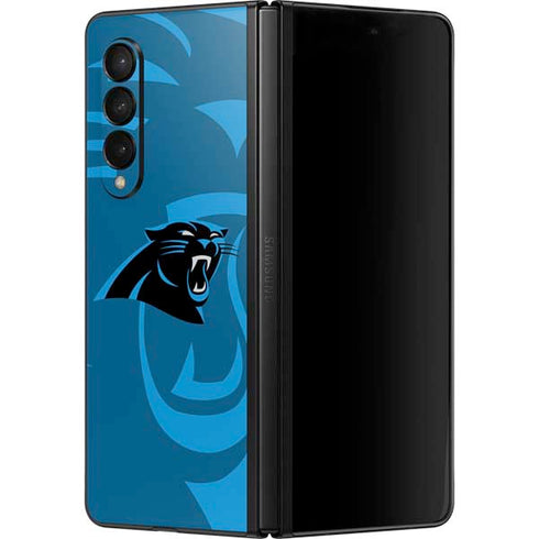 NFL Carolina Panthers Double Vision Galaxy Z Fold3 5G Skin