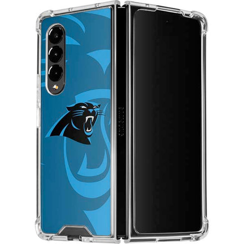 NFL Carolina Panthers Double Vision Galaxy Z Fold4 5G Clear Case