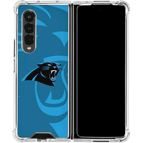 NFL Carolina Panthers Double Vision Galaxy Z Fold4 5G Clear Case