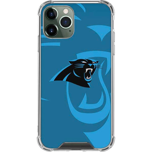 NFL Carolina Panthers Double Vision iPhone 11 Pro Max Clear Case