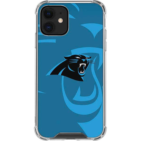 NFL Carolina Panthers Double Vision iPhone 12 Mini Clear Case