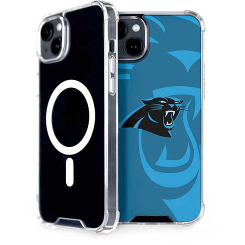 NFL Carolina Panthers Double Vision iPhone 15 Plus MagSafe Case
