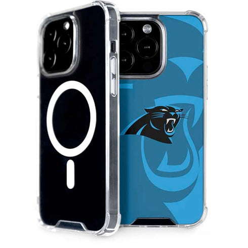 NFL Carolina Panthers Double Vision iPhone 14 Pro MagSafe Case