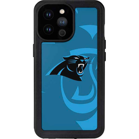 NFL Carolina Panthers Double Vision iPhone 14 Pro Max Waterproof Case