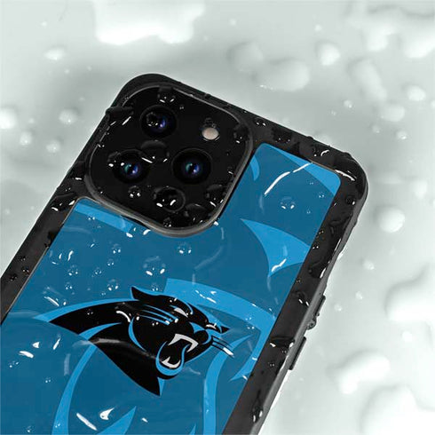 NFL Carolina Panthers Double Vision iPhone 14 Pro Max Waterproof Case
