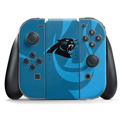 NFL Carolina Panthers Double Vision Nintendo Switch (2017-2021) Joy-Con Controller Skin
