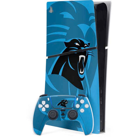 NFL Carolina Panthers Double Vision PS5 Slim Digital Edition Bundle Skin