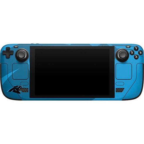 NFL Carolina Panthers Double Vision Steam Deck Handheld Gaming Computer Skin