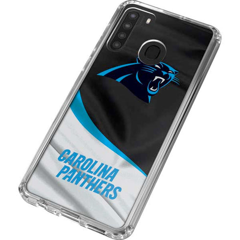 NFL Carolina Panthers Galaxy A21 Clear Case