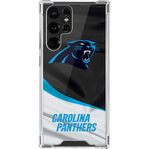 NFL Carolina Panthers Galaxy S22 Ultra Clear Case