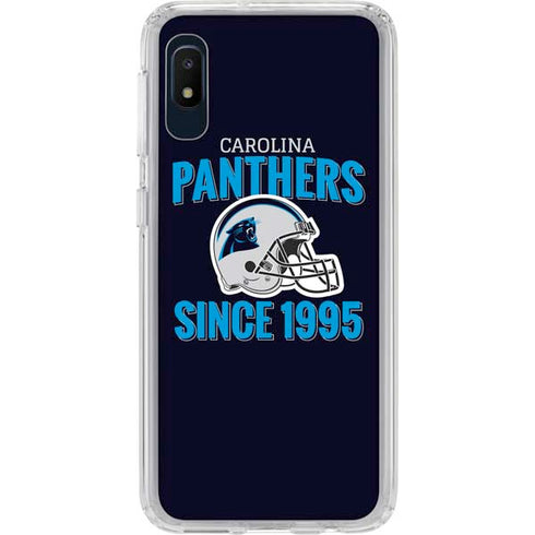 NFL Carolina Panthers Helmet Galaxy A10e Clear Case