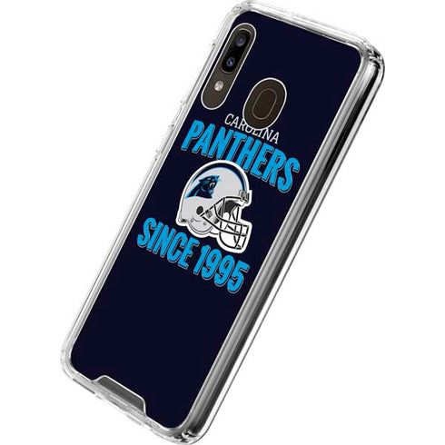 NFL Carolina Panthers Helmet Galaxy A30 Clear Case
