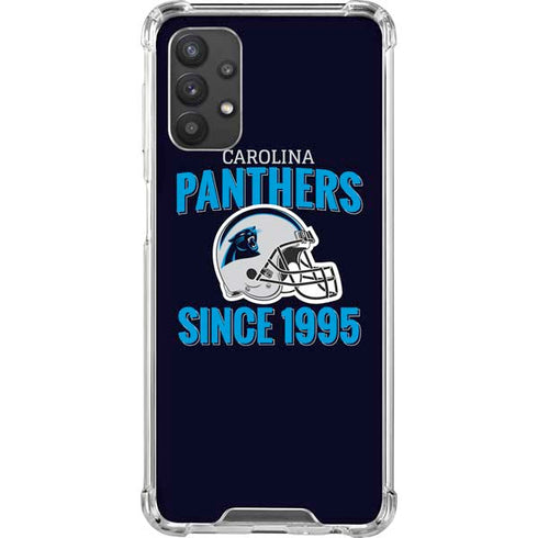 NFL Carolina Panthers Helmet Galaxy A32 5G Clear Case
