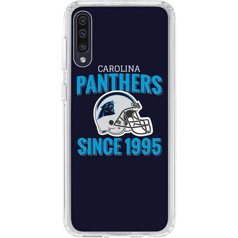 NFL Carolina Panthers Helmet Galaxy A50 Clear Case