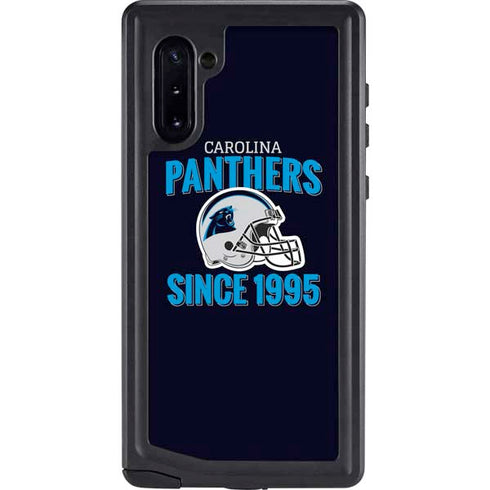 NFL Carolina Panthers Helmet Galaxy Note 10 Waterproof Case