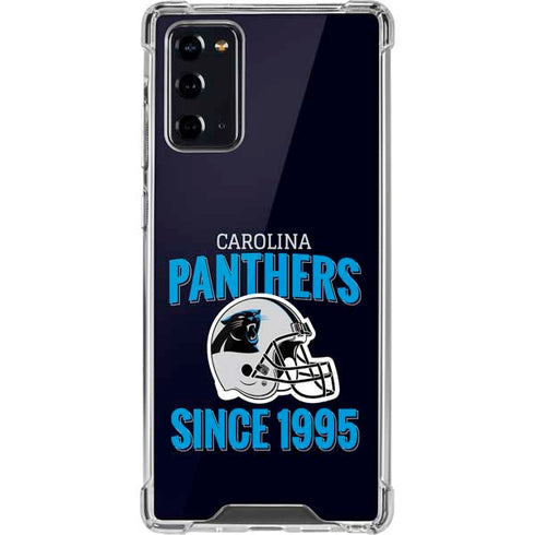 NFL Carolina Panthers Helmet Galaxy Note20 5G Clear Case