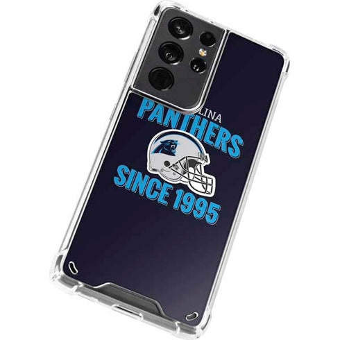 NFL Carolina Panthers Helmet Galaxy S21 Ultra 5G Clear Case