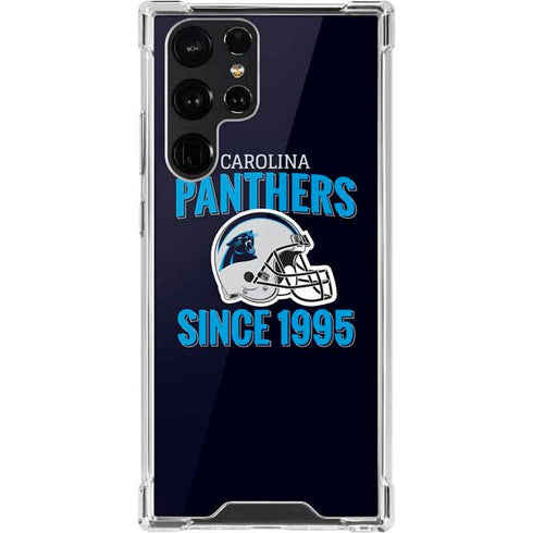 NFL Carolina Panthers Helmet Galaxy S22 Ultra Clear Case