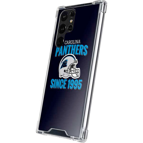 NFL Carolina Panthers Helmet Galaxy S22 Ultra Clear Case