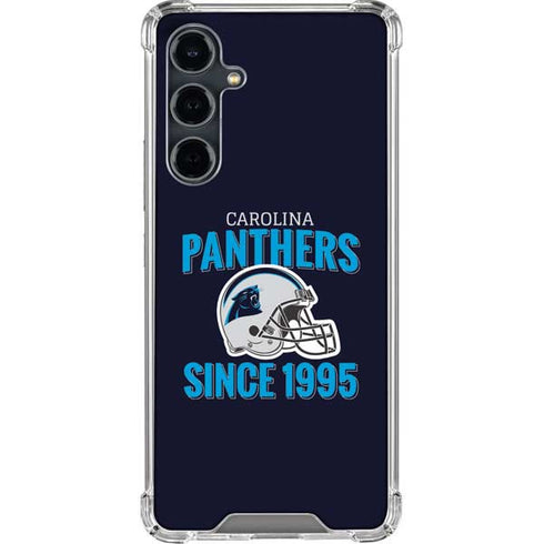 NFL Carolina Panthers Helmet Galaxy S23 FE Clear Case