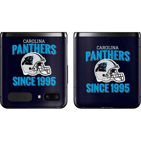NFL Carolina Panthers Helmet Galaxy Z Flip Skin